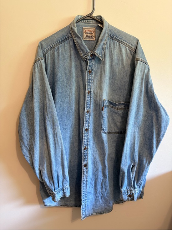 Other - LEVI’S - size XL vintage Levi's orange tab denim button-up shirt